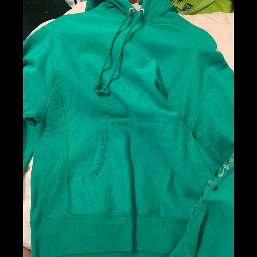 Urban Outfitters x Champion Green Hoodie (Med)